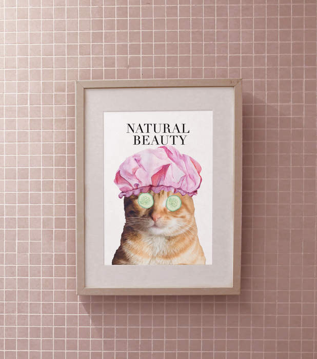 Custom Pet Portrait of Dog in Toilet , Cat Portraits, Funny Bathroom Art