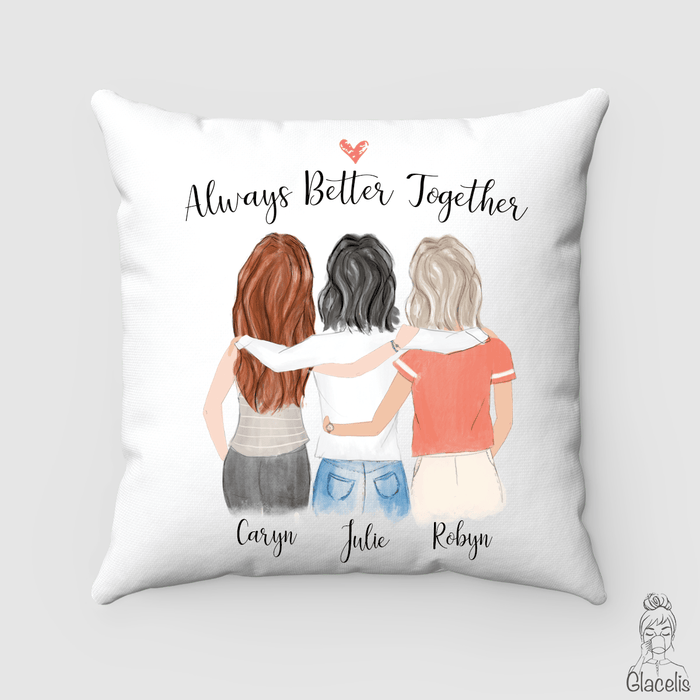 Three Best Friends Pillow