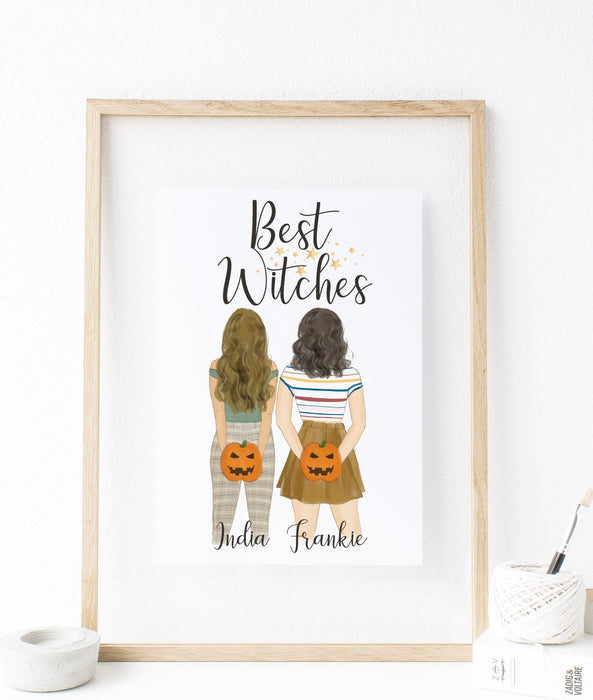 Personalized Best Witches Wall Art Digital