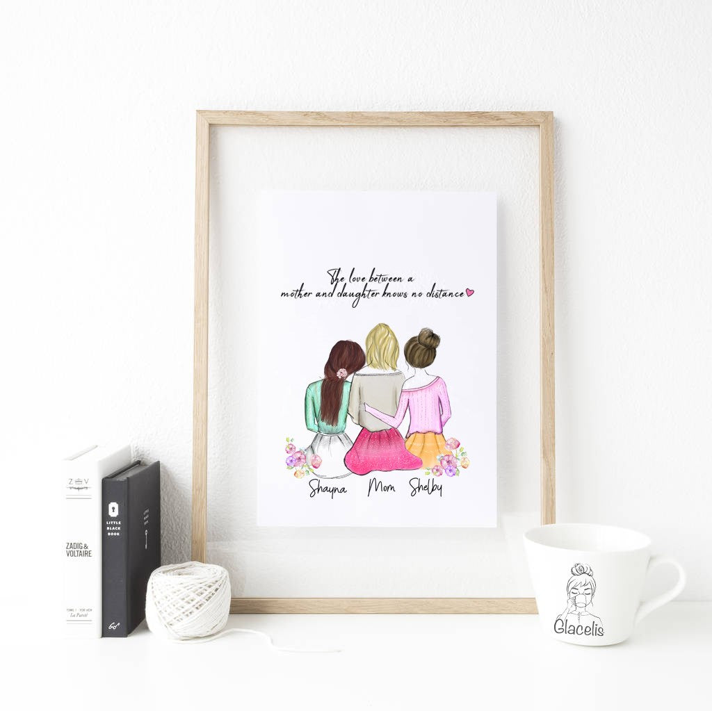 Your home will be where your heart is, and that is with your mother. Personalize an art for her.