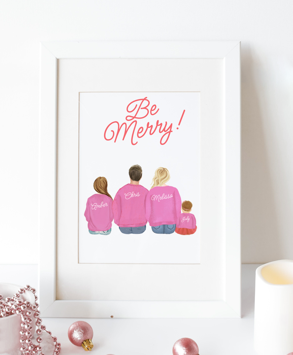 Personalized New Christmas Family 2023 Digital Print