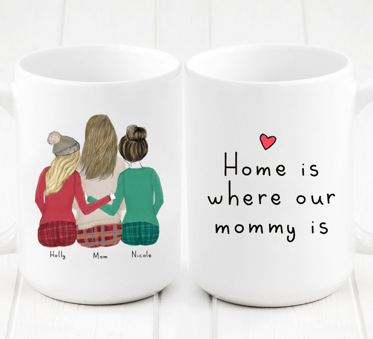 Mother Daughter Mug Home is Where Mom is Coffee Mug Mother's Day