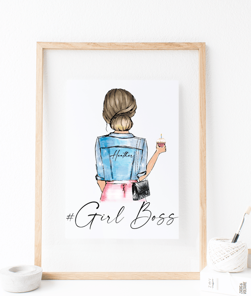 personalized unique #GIRLBOSS art print to  feels motivated and inspired everyday 