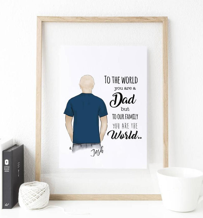 Personalized Father's Wall Art for Father's Day - Custom Personalized Gifts for friends, Family & special occasions!