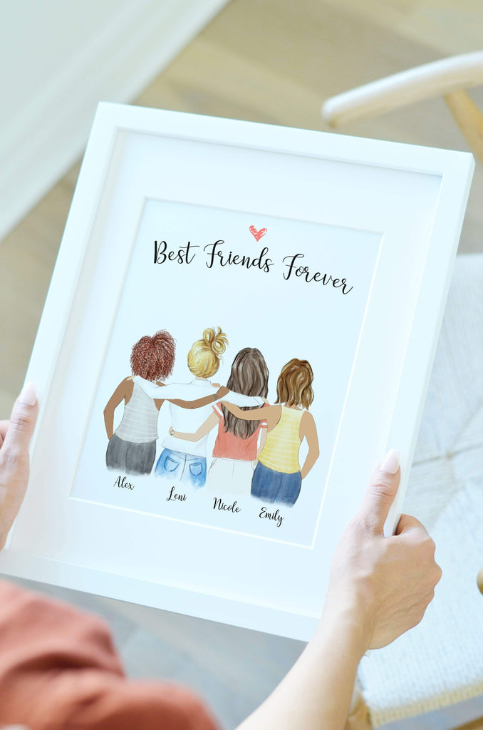 Personalized Gift for Best Friend, Birthday Gift, Friendship Gift, Birthday  Personalized Picture, Custom Photo, BFF Gift, Bestie Wall Art 