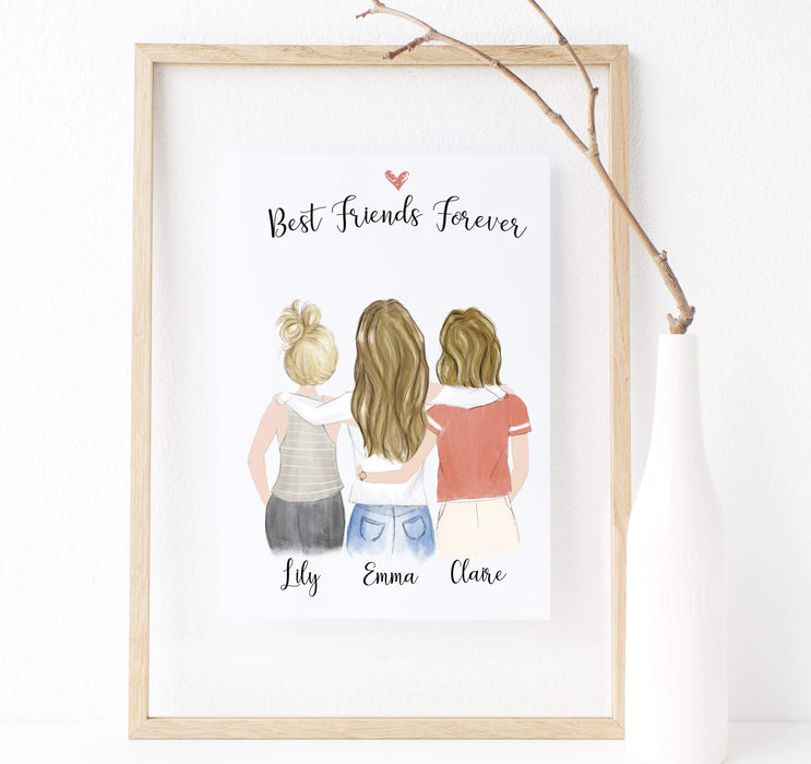 Personalized friendship Wall Art / Always better together - Our awesome Personalized Friendship Wall Art is for the BFFs that you can't live without. Customize this piece to give your friend group the reminder that they are the ultimate besties in your life.