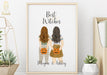 Personalized Best Witches Wall Art - The best present for your bestie who is 100% That Witch! Our cute Best Witches wall art is customizable for your favorite witch BFF