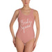 Bride Squad Salmon color One Piece Swimsuit - Custom Personalized Gifts for friends, Family & special occasions!