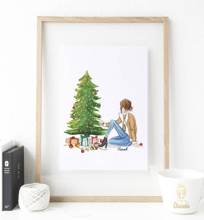 Personalized unique yourself Wall Art for Christmas 2019 - Treat yourself to this personalized wall art for the holidays and Christmas season! The customizable art options will ensure that this one of a kind illustration is the perfect gift during the holidays