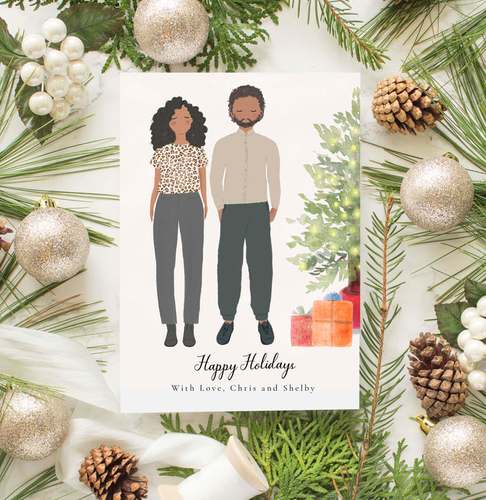 Personalized Couples Family  Christmas Greeting Card