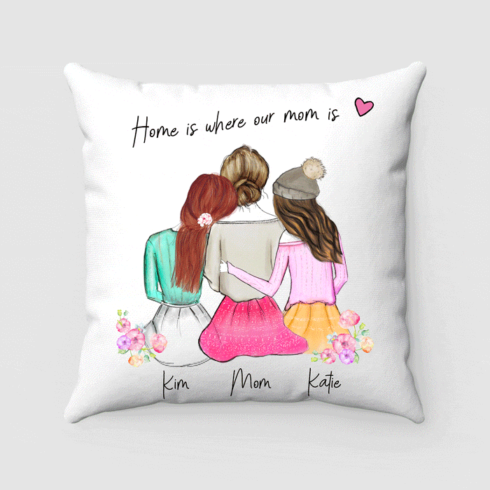 Happy Mothers Day To The Best Dog Mom Pillow, Dog Mom Mother's Day Gifts, Dog  Mom Pillow With Dogs Names - Best Personalized Gifts For Everyone