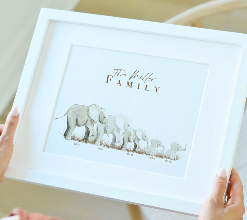 Personalized Elephant Family Pillow