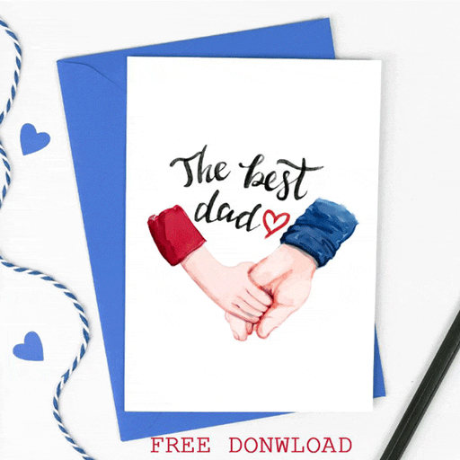 FREE - Fathers Day Dowland Card !
