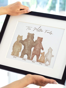 Personalized Bear Family Pillow