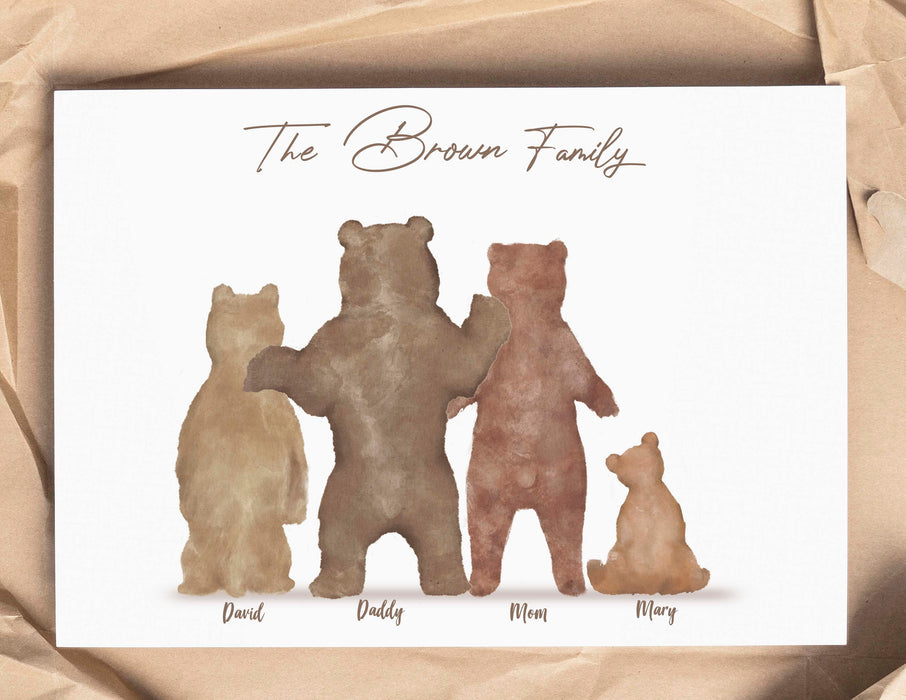 Personalized Bear Family Pennant