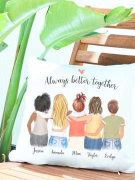 Five Best Friends Pillow