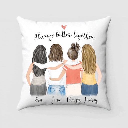 Four Best Friends Pillow