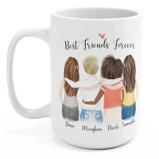 Best Friends philoSophie's Personalized Coffee Mug 11 oz Pink