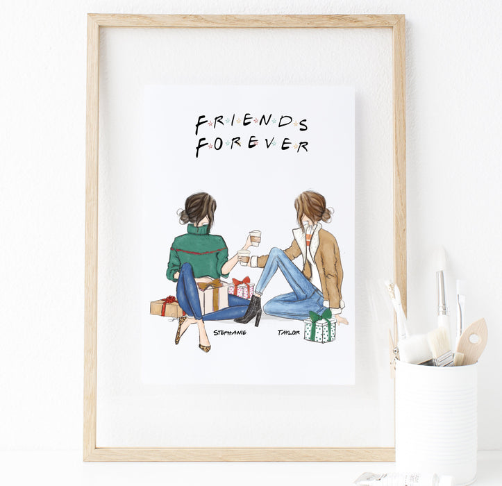 Personalized Friends Wall Art for Christmas 2019 - Custom Personalized Gifts for friends, Family & special occasions!