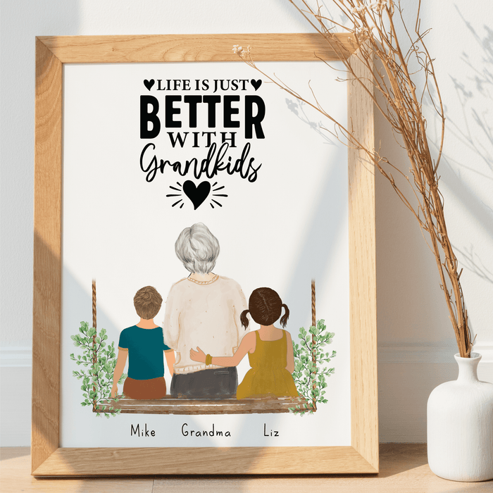 Mother,  Daughter and Son Wall Art Digital