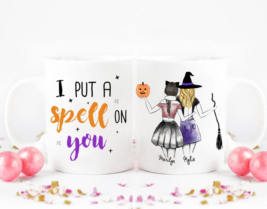 Personalized Unique Halloween Mug for best friends - Custom Personalized Gifts for friends, Family & special occasions!