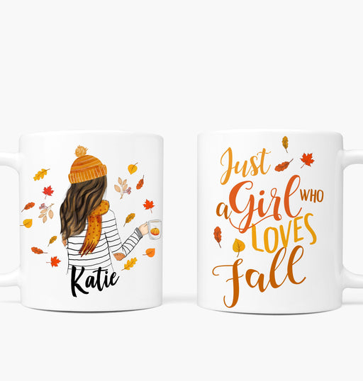Personalized Just A Girl Who Loves Fall Mug specially for a girl who love fall or for the friend that you share everything with (maybe too much), and it's not even weird.  She will love him Our unique Friendship Mug... This is the perfect personalized gift for your best friend, She'll obsess over this cute surprise.
