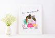 Personalized Daughters and Mom Wall Art - Custom Personalized Gifts for friends, Family & special occasions!