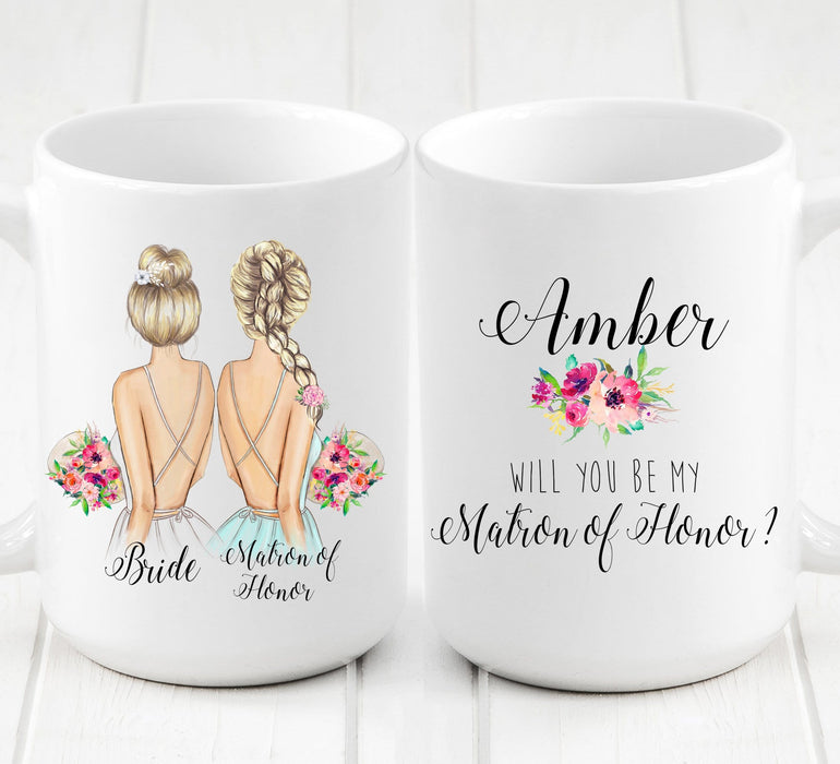 Personalized Maid of Honor Mug / Wedding party gifts - Custom Personalized Gifts for friends, Family & special occasions!