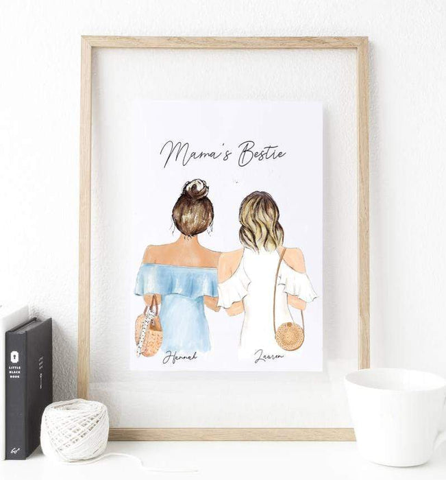 Mama's Bestie Print Art or Mug - Custom Personalized Gifts for friends, Family & special occasions!