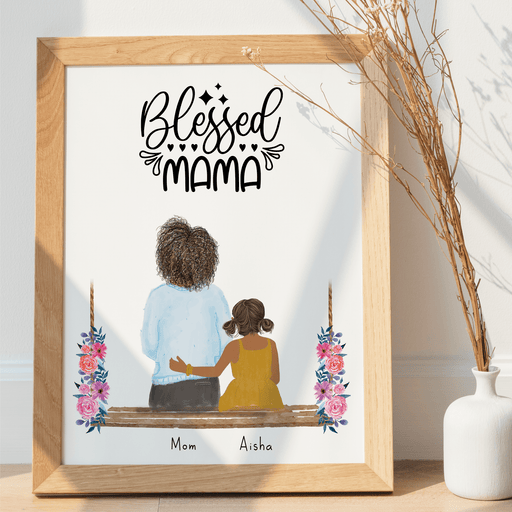 Create a unique personalized Mother and  Daughter Toddler Wall Art.