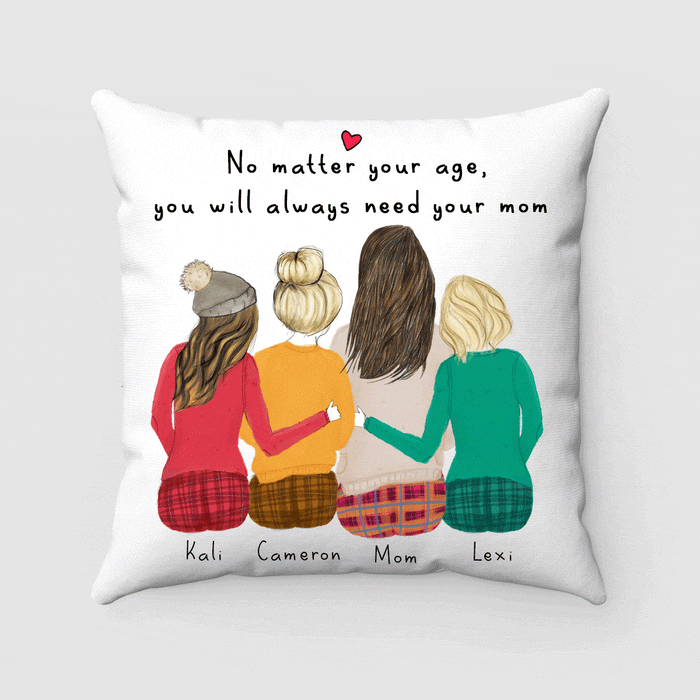 Mother and three daughters Pillow