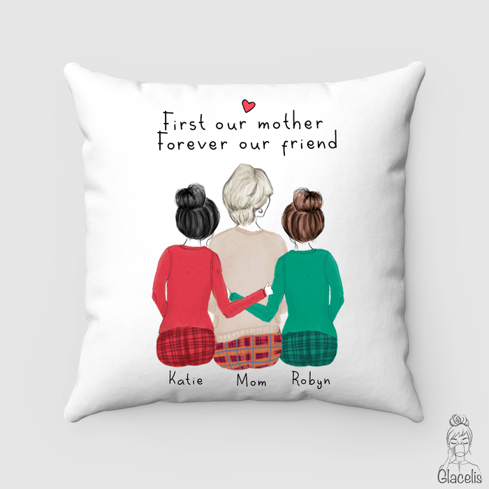 Mother and two daughters Pillow