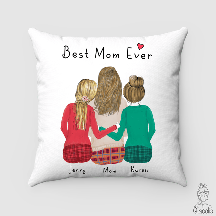 Mother and two daughters Pillow