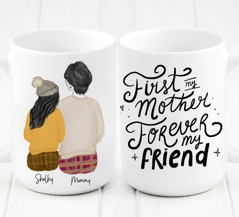 Personalized Two Daughters and Mom Mug — Glacelis