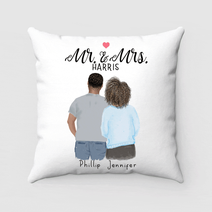 Mr and Mrs Anniversary Pillow