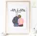 Mr. and Mrs. Anniversary Print Art - a sentimental piece of art for the perfect anniversary present.