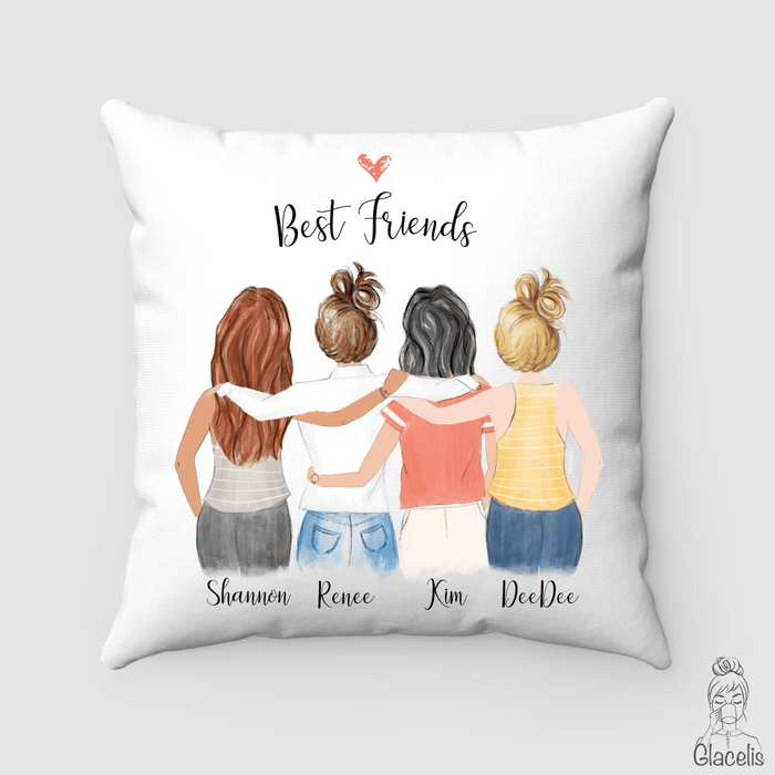 Four Best Friends Pillow