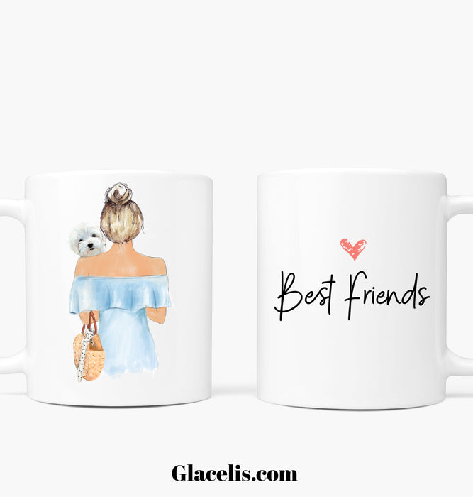 Personalized Woman and Dog Best Friends Mug