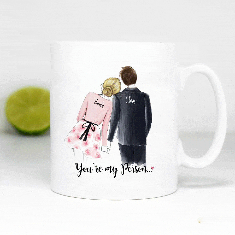 Personalized Cute Couple Mugs - Happy Personalized Gifts