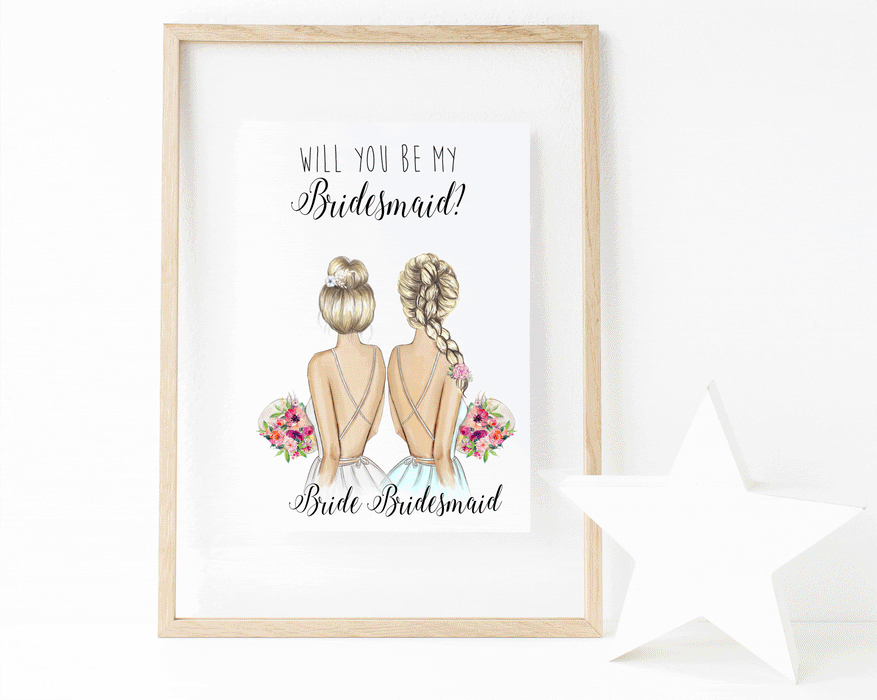 Personalized Wall Art Will you be my bridesmaid?