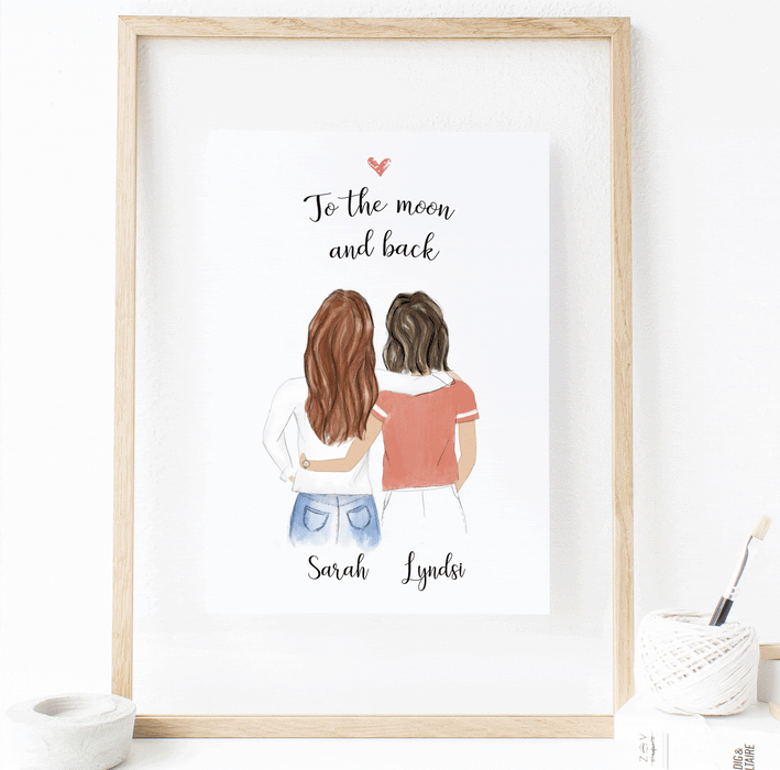 Personalized couples LGBT Print Art for your Special person.