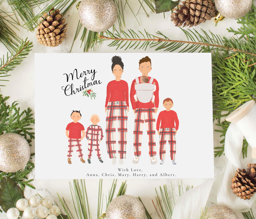 Personalized Family Christmas Greeting Cards 