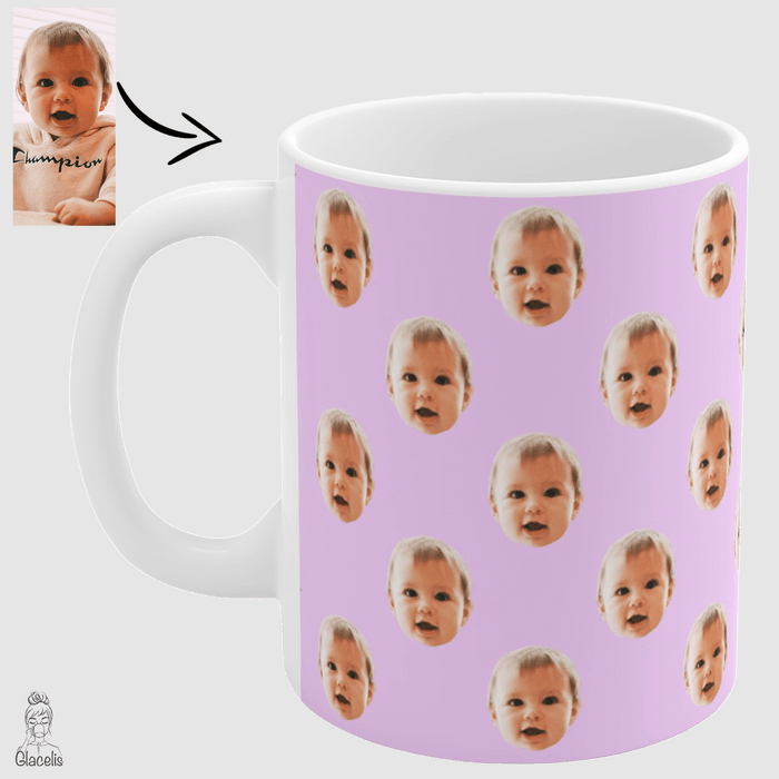 baby face photo mug Personalized a great gift idea for mom and  themselves with the face of your favorite person "Your Baby"
