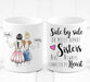 Personalized side by side Soul Sisters Gift, on Mug - By Glacelis® - Custom Personalized Gifts for friends, Family & special occasions!