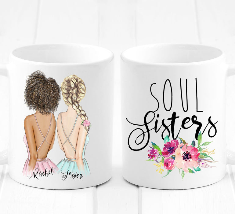 Six Women Custom Best Friends Mug — Glacelis