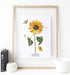 Set of 3 Botanical Sunflower Print Art - Custom Personalized Gifts for friends, Family & special occasions!