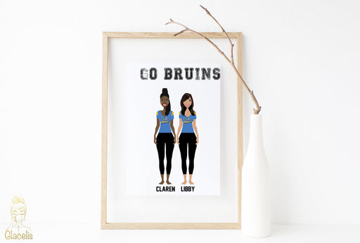 University Team Print Art - For the sports fan in your life: represent the university team that you're rooting for this season! This University Team Print Art piece showcases the dedicated sports fan and their university of choice