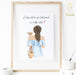Personalized Woman and Dog Best friends Print Art - Custom Personalized Gifts for friends, Family & special occasions!