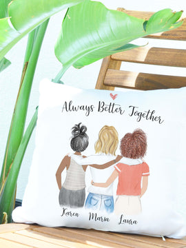 Three Best Friends Pillow