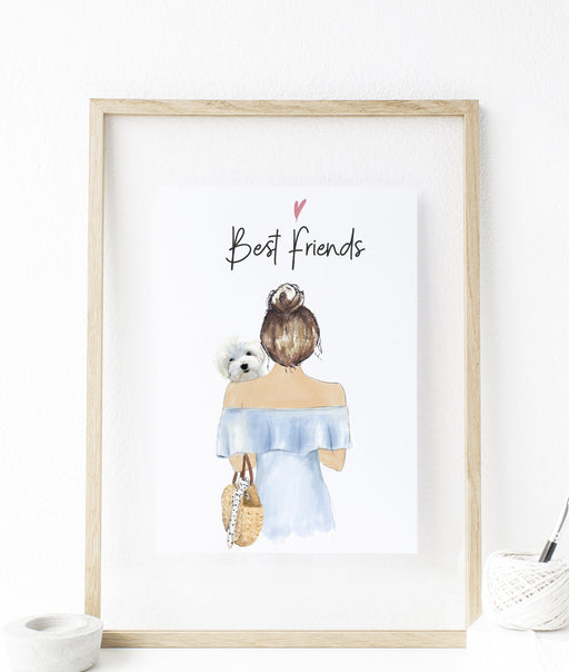 Personalized Best Friend Wall Art Three Girls Digital — Glacelis